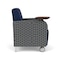 Lesro Siena Guest Chair w/ Swivel Tablet and Brushed Steel Legs, MD Ink Back, MD Ink Seat, RS Echo Panels SN1101 - alternate 3